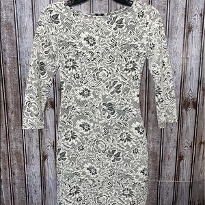 Black & White Floral Dress (NWOT)